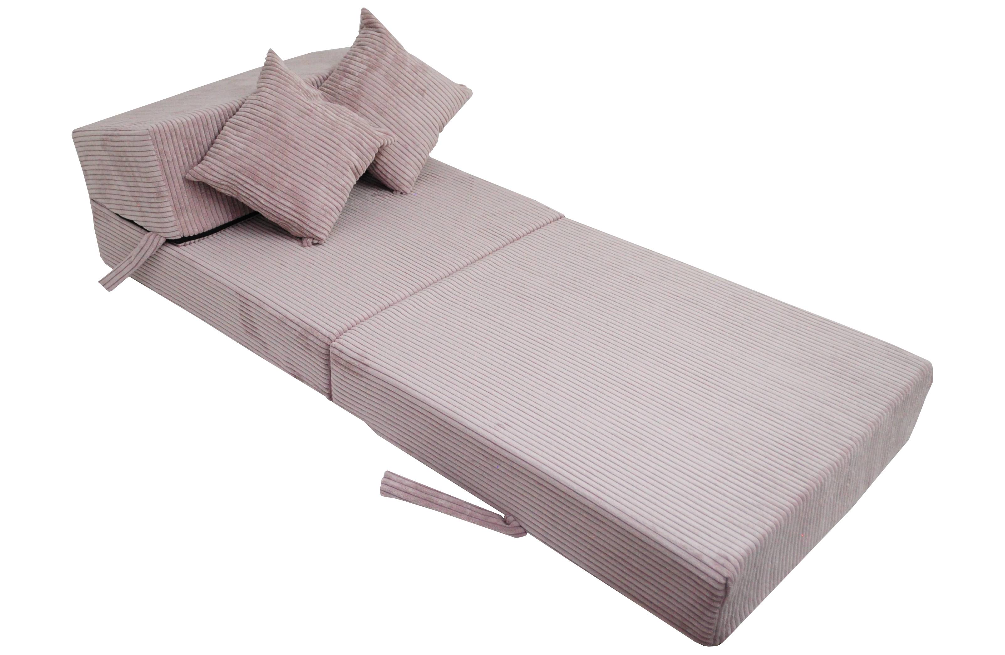 Rozkládací křeslo - matrace pro hosty Lincol světle šedé 70x200x15 cm Rozkládací křeslo - matrace pro hosty Lincol světle šedé 70x200x15 cm